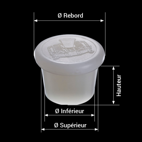 measures bonde silicone à barrique modèle avec logotype