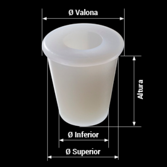 medidas tapón de silicona modelo universal